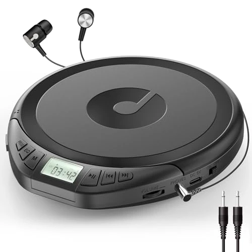 Limitiertes Angebot: Gueray CD Spieler Tragbarer CD-Player Persönliche CD Players mit Kopfhörer LCD Display Anti-Skip Schutz HiFi Klassischer CD Musikplayer PROG-Speicherfunktion CD-Players für Auto Zuhause von 34.99 EUR auf 31.49 EUR (Spare 10%)