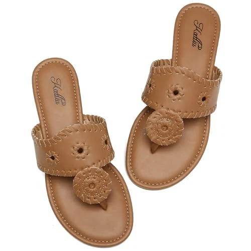 Oferta limitada: katliu Sandalias Mujer Dedo Verano con Costura Decorativa Marrón 39 de 14.99 € a 11.99 € (ahorro 20%)