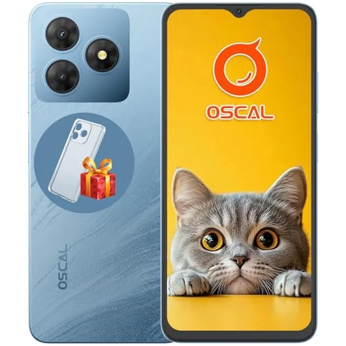 Limitiertes Angebot: OSCAL Flat 2C Smartphone Ohne Vertrag, 6GB+64GB/2TB TF Smartphones, Octa-Core, 6,56” HD+, 5000mAh Akku, 13MP+8MP Kamera Handy Android, 4G Dual SIM/Simlockfrei/Face ID/OTG/GPS/3.5mm/2 Jahre Garantie von 79.99 EUR auf 79.99 EUR (Spare 0%)