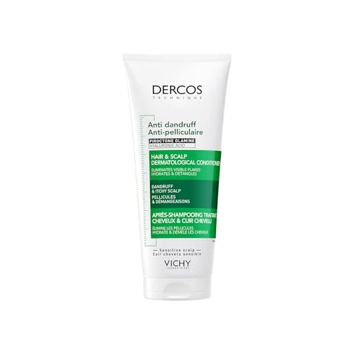 Offerta a tempo: Vichy Dercos Balsamo Anti-Forfora, Per Cuoio Capelluto Sensibile, Azione Idratante, Prurito Ridotto e Capelli Districati, Con Piroctone Olamine e Acido Ialuronico, 200 ml - 15% da 22.89 € a 19.50 €