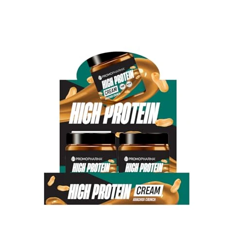 Offerta a tempo: High Protein Cream - Crema Spalmabile 100% Arachidi Crunchy - Ricca di Proteine e Low Carb - Ideale per Dieta Chetogenica - High Protein Food - 8 Barattoli da 200 g - 0.00% da 33.85 € a 33.85 €