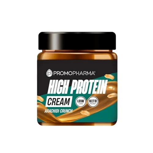 Offerta a tempo: High Protein Cream - Crema Spalmabile 100% Arachidi Crunchy - Ricca di Proteine e Low Carb - Ideale per Dieta Chetogenica - High Protein Food - 200 g - 32% da 9.90 € a 6.78 €