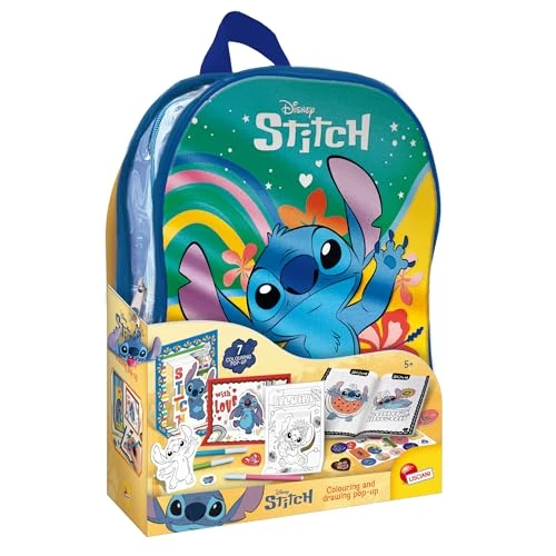 Offerta a tempo: Lisciani Giochi - Stitch Colouring and drawing pop up in a backpack, 110674 - 48% da 24.99 € a 12.91 €