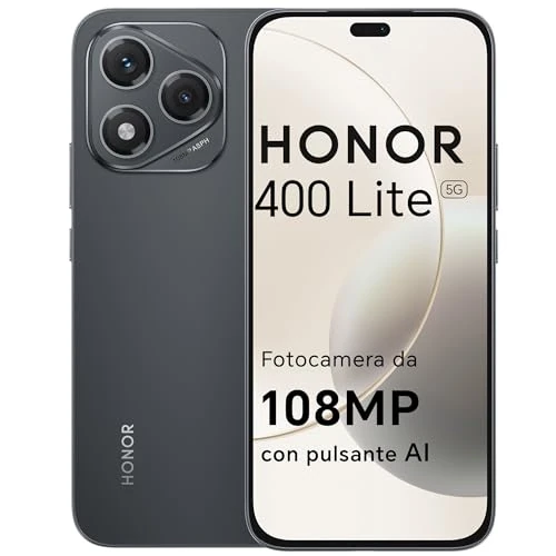 HONOR 400 Lite 5G Wyświetlacz,Bateria 5230mAh，6,7 cala AMOLED, 8+256GB, Czarny