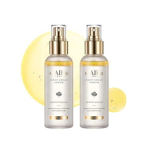 [2 pezzi] d'Alba Siero First Spray Serum al Tartufo Bianco Italiano, Skincare Cura della Pelle Vegana, Spray Viso Idratante e Illuminante per la Pelle Luminosa, Cura Coreana Tutto in uno (100ml)