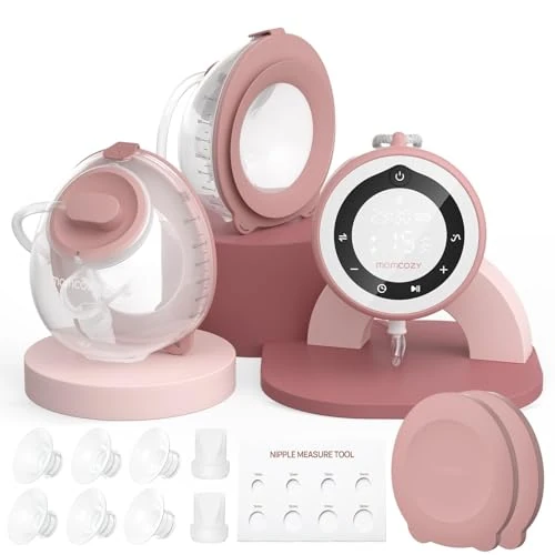 Momcozy Breast Pump V1 Pro Hospital Quality Upgraded Electric Pump with 3 Fine Tuned Rhythms, Hands-Free and Portable Portable Pump, 3 Modes | 15 Levels, DoubleFit Flange