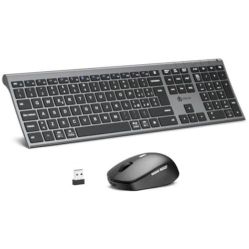 iClever Klawiatura i mysz DK03 (szaro-czarna)