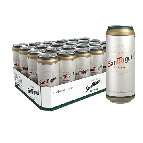 Offerta a tempo: San Miguel Especial, Birra Lattina, Cassa, Pacco da 24x50cl - 24% da 28.56 € a 21.69 €