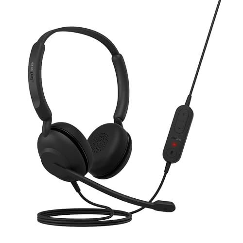 Offerta a tempo: Jabra Novità Evolve 10 Cuffie - con microfono con cancellazione del rumore per PC/laptop - USB-A - Certificazione TCO - Leggere - Controlli per chiamate/volume per riunioni online - Nero - 47% da 37.93 € a 19.99 €