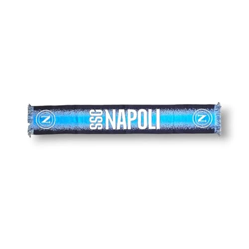 3R Sport SSC Napoli, szalik żakardowy, oficjalny produkt 100% akryl, jasnoniebieski, biały, niebieski