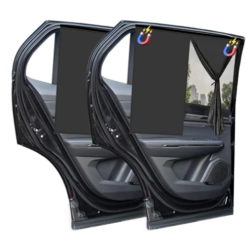 Umllpet Pack of 2 Sun Protection Car Baby with UV Protection, Sun Protection Car Children for Side Windows, Magnetic Double Layer Sun Visor Children, Universal Sun Visor Car for Passengers and Pets