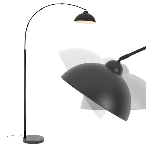 Limited-time offer: LuminexDesigns Arc Floor Lamp for Living Room 204cm, 5-Minute Easy Assembly, Heavy 5kg Metal Base, E27 Standing Lamp, Black Floor Lamp for Reading & Relaxing (Bulb Not Included) from 59.99 £ to 59.99 £ (save 0.00%)