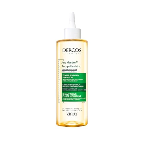 Offre limitée : Vichy, Dercos Technique, Shampooing Fluide Moussant, Soin Traitant Antipelliculaire, Anti-Pellicules & Anti-Démangeaisons, Cheveux Bouclés et Crépus, 200 ml de 13.80 € à 12.49 € (9% de remise)