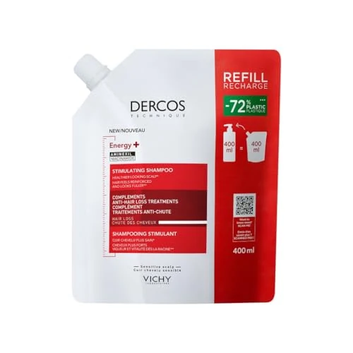 Zeitlich begrenztes Angebot: Vichy Dercos Vital+ Stimulierendes Shampoo gegen Haarausfall durch Haarbruch, Wachstumsfördernde und stärkende Haarpflege, Mit Aminexil & Niacinamid, Nachfüllpackung, 400 ml von 25.00 € auf 19.60 € (22% Rabatt)