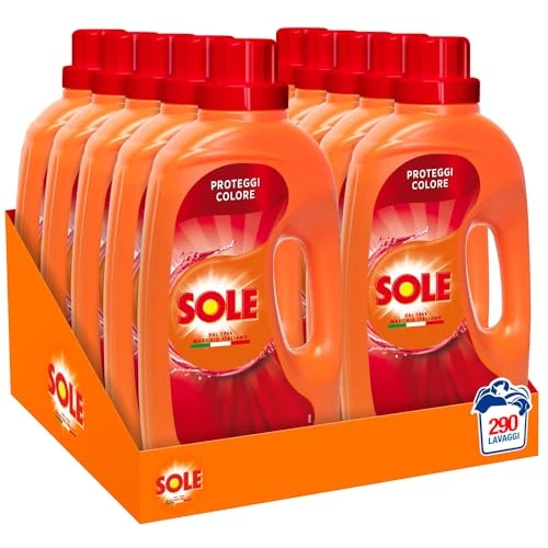 Offerta a tempo: Sole Detersivo Lavatrice Proteggi Colore 290 Lavaggi, 10 confezioni bi — 37% da 44,99 € a 28,39 €