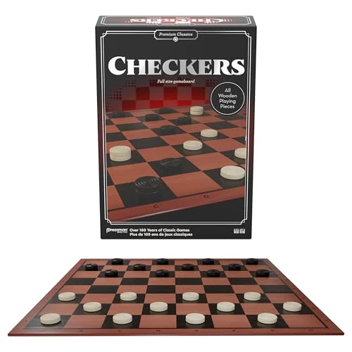 Tijdelijke aanbieding: Goliath – Checkers, Premium Damspel voor kinderen vanaf 6 jaar, Opvouwbaar Spelbord met Houten stukken, Sla alle stukken van de tegenstander en win, Strategiespel voor 2 spelers, Klassiek Bordspel van 12.99 EUR naar 10.39 EUR (korting 20%)