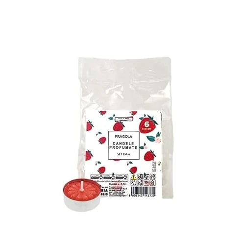6 Pocket Season Scented Tealights – Spring/Summer – Strawberry – Cereria Di Giorgio