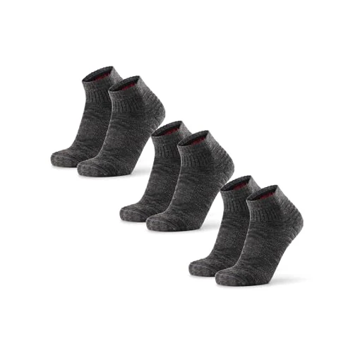 Offerta a tempo: DANISH ENDURANCE Calze Trekking Corte Lana Merino, Calzini Termici Anti-Vesciche, Unisex, 3 Paia, Grigio, 48-51 - 42% da 37.95 € a 21.95 €