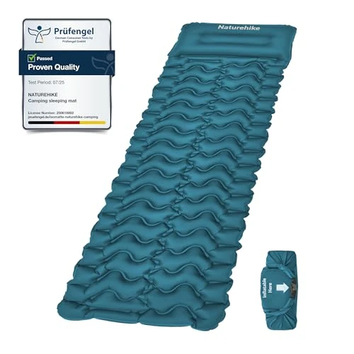 Offre limitée : Naturehike Matelas isolant gonflable ultra léger - Matelas isolant simple - Coussin d'air d'extérieur compact et résistant à l'humidité - Pour la randonnée, le camping, le niveau d'entrée (bleu foncé de 37.99 € à 37.99 € (0.00% de remise)