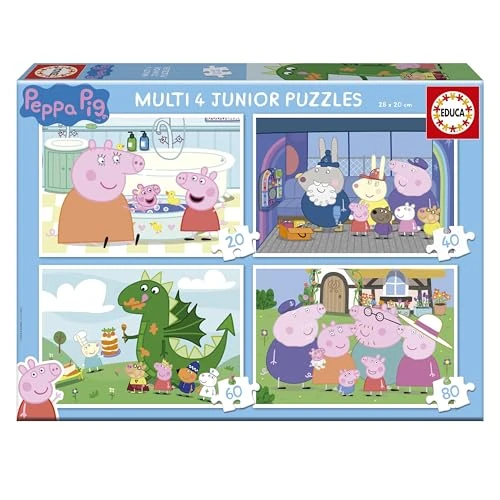 Limited-time offer: Educa - Peppa Pig Progressive Puzzles | 4 Puzzles 20+40+60+80 Pieces | Ages 4+ (20329) from 19.99 £ to 19.99 £ (save 0.00%)