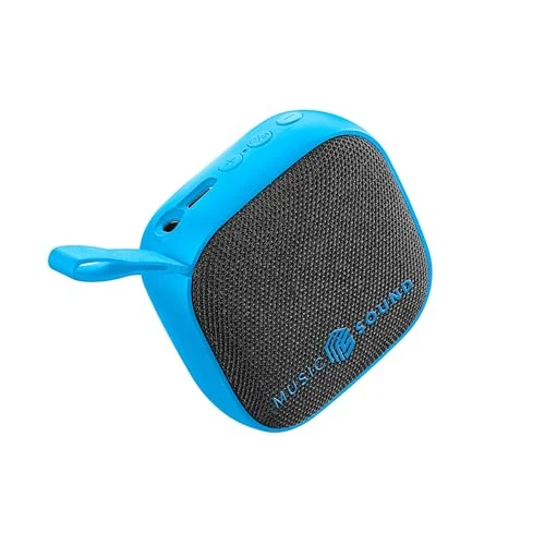 Offerta a tempo: Music Sound - MINI - Speaker Bluetooth - Potenza 3 WATT - Play Time 4 ore - Compatto e portatile - Finiture in tessuto morbido e colorato - Blu - 34% da 14.95 € a 9.90 €