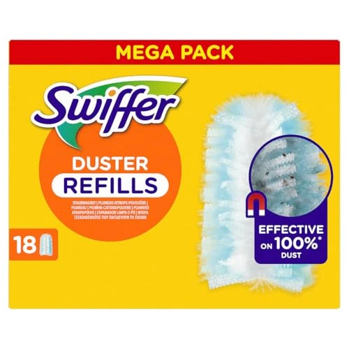 Tijdelijke aanbieding: Swiffer Duster Plumeau navulverpakkingen, 18 eenheden, vangt en houdt 3 x meer stof en haar vast dan een traditionele plumeau, effectief tegen 100% van het stof, handvat wordt apart verkocht van 16.26 EUR naar 16.26 EUR (korting 0%)