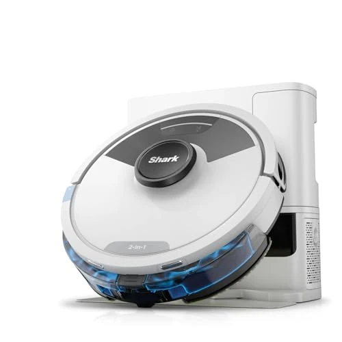 Offerta a tempo: Shark Matrix Plus 2 in 1 Robot Aspirapolvere Lavapavimenti Autosvuotante, Mappatura LiDAR, Edge Cleaning, Tappeti, Pavimenti, Peli, Antiallergeni, Ricarica Automatica, Wi-Fi/App, Bianco RV2620WAEUWH - 0.00% da 358.52 € a 358.52 €