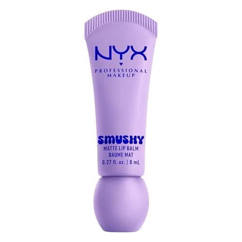 NYX Professional Makeup Smushy Matte Lip Balm, Soft Matte Finish, Hydrating & Buildable Colour, Shade: Sugar Smush, 8ml