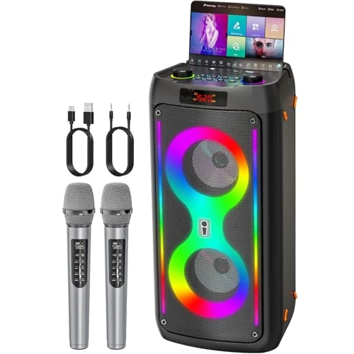 JAPOUCA Głośnik elektroniczny, przenośny głośnik Bluetooth obsługuje kartę TF USB REC do śpiewania, wesela DJ、imprezy, przemówienia, kościoła, użytku w klasie,