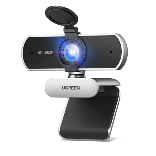 Limited-time offer: UGREEN Webcam, Full HD 1080P/30fps Webcam for Laptop, Clear Stereo Audio Mics, Auto Light Correction, 85° View Web Cam USB Camera for Live Streaming, Video Calling, Conferences, Switch 2, Silver Grey from 19.99 £ to 15.33 £ (save 23%)