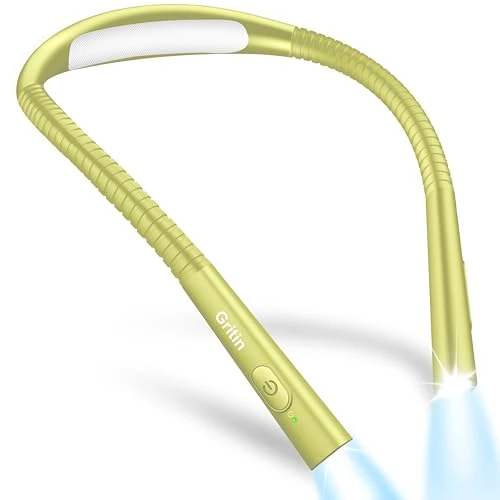 Gritin Luce per Lettura Libri a Letto Collo, LED Luce Lampada da Lettura per Libro, Ricaricabile, Timer da 30 Minuti, 4 Temperature Colore, Dimmerabile Senza Livelli, Perfetta per Notturna Leggere