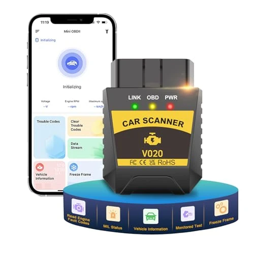 Limited-time offer: OBD2 Scanner Diagnostic Tool Bluetooth Adapter for Reading Clearing/Resetting Car Error Codes Checking Engine Lights OBD2 Diagnostic Device and Comes with Advanced OBD Application on iOS and Android from 13.99 GBP to 13.99 GBP (save 0%)