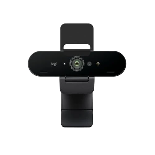 Logitech Brio 4K Webcam pour Professionnels, Connexion biométrique avec Windows, Correction Automatique de l’éclairage,réduction Active du Bruit, Microsoft Teams, Zoom, Google Meet, PC/Mac - Graphite