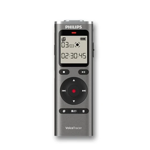 Philips DVT1170 VoiceTracer, enregistreur Audio, 8 Go, Fente pour Carte Micro SD