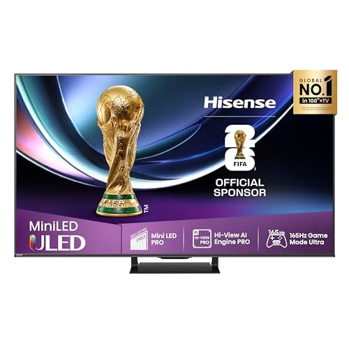 Hisense TV 55" Mini-LED 165Hz 4K 2025 55U72Q PRO, Smart TV VIDAA U9 con 1000+APP, Dolby Vision IQ, HDR 10+ Adaptive, 165Hz Game Mode Ultra, Dolby Atmos 2.1.2 con Subwoofer, Alexa Built-in, 55''
