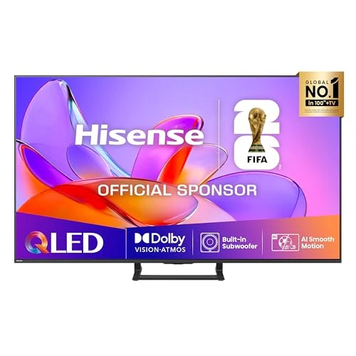 Offerta a tempo: Hisense TV 55" QLED 4K 2025 55A72Q, Smart TV VIDAA U8, Dolby Vision, HDR 10+, Game Mode Plus, Dolby Atmos 2.1 con Subwoofer, Alexa Built-in, VIDAA Voice, Tuner DVB-T2/S2 HEVC 10, lativù 4K, 55'' - 29% da 459.99 € a 328.00 €