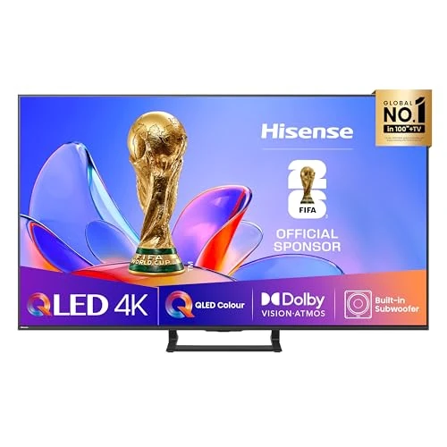 Offerta a tempo: Hisense TV 75" QLED 4K 2025 75A72Q, Smart TV VIDAA U8, Dolby Vision, HDR 10+, Game Mode Plus, Dolby Atmos 2.1 con Subwoofer, Alexa Built-in, VIDAA Voice, Tuner DVB-T2/S2 HEVC 10, lativù 4K, 75'' - 28% da 969.99 € a 699.00 €