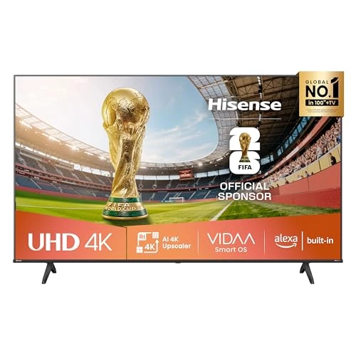 Offerta a tempo: Hisense Smart TV 75" 4K Ultra HD 2025 75E63QT, Smart TV VIDAA U8, Dolby Vision, HDR 10, Game Mode Plus, Alexa Built-in, VIDAA Voice, Tuner DVB-T2/S2 HEVC 10, lativù 4K, 75'', 2025 LED - 37% da 749.00 € a 472.42 €