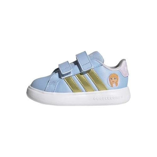 Zeitlich begrenztes Angebot: adidas Unisex Baby Disney Frozen Grand Court 3.0 Shoes Infants, Glow Blue/Gold met./Ice Lavender, 19 EU von 38.00 € auf 32.35 € (15% Rabatt)