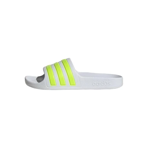 Limited offer: adidas Unisex-Kids Adilette Aqua, White/Solar Slime/White, 6 from 20.00 USD to 14.00 USD (save 30%)