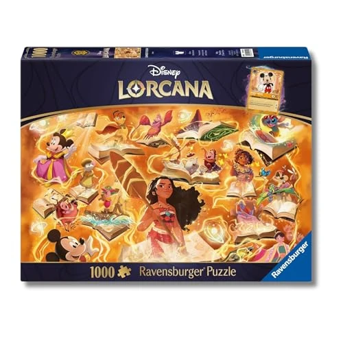 Ravensburger - Puzzle 1000 Pezzi Disney Lorcana | Puzzle Disney Per Adulti E Bambini Con Una Misura Di 70x50 Cm | Regalo Per Adulti E Bambini Da 14 Anni E Più