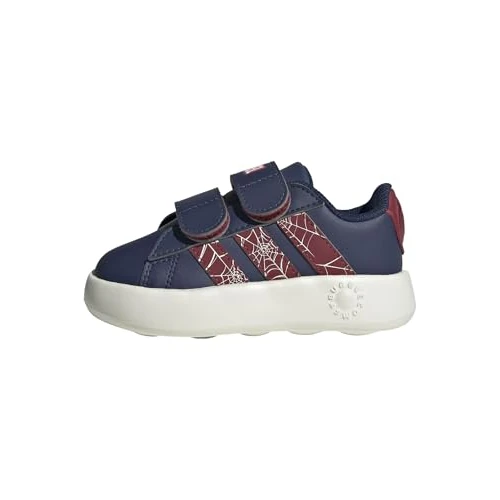 adidas Unisex Baby Marvel Spider-Man Grand Court Shoes Infants, Dark Blue/Active Maroon/Off White, 23 1/2 EU