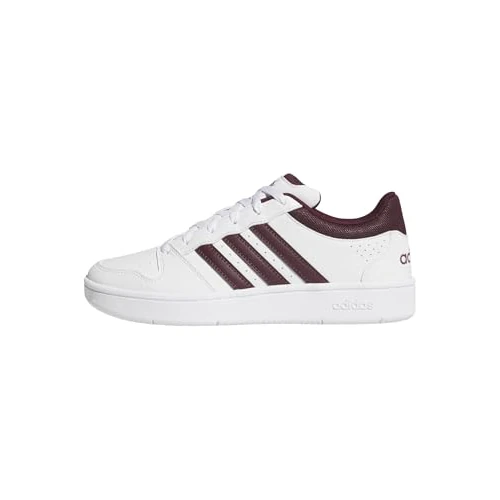 adidas Homme Hoops Classic Shoes, FTWR White/Maroon/FTWR White, 42 2/3 EU