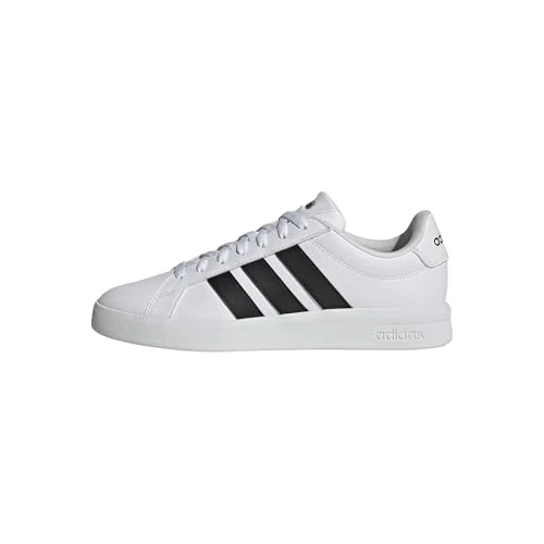 adidas Hombre Grand Court Base 3.0 Shoes, FTWR White/Core Black/FTWR White, 36 2/3 EU