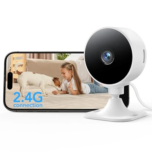 Offre limitée : GNCC Caméra de sécurité intérieure,1080p,Wi-FI 2,4 GHz,détection de Mouvement et de Son par IA,Audio bidirectionnel,Vision Nocturne,Stockage Cloud et SD de 12.85 EUR à 12.21 EUR (remise 5%)