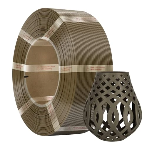 Tijdelijke aanbieding: Standaard PLA Refilament 1,75 mm, 1 kg 3D-printernavulling voor herbruikbare spoelen (2,2 lbs), dimensionale nauwkeurigheid +/- 0,02 mm, geschikt voor de meeste FDM-printers (klei, 1000 g) van 20.99 EUR naar 13.49 EUR (korting 36%)