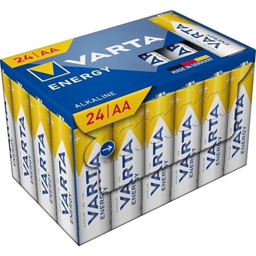 Offerta a tempo: VARTA Pile AA, confezione da 24, Energy, Alcaline, 1,5V, per semplici bisogni di base, imballaggio riciclato al 90%, Made in Germany - 17% da 11.41 € a 9.48 €