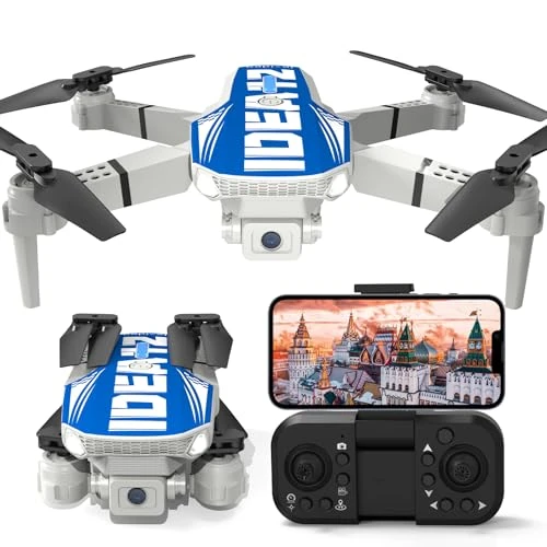 Offerta a tempo: LE-IDEA Drone con Telecamera 1080P, IDEA12 Mini Droni per Principianti, Fotocamera a 90°, Posizionamento Ottico del Flusso, Modalità Senza Testa, Drone Pieghevole per Adulti, Quadcopter RC, Blu - 25% da 39.99 € a 29.99 €