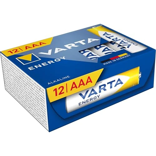 Offerta a tempo: VARTA Pile AAA, confezione da 12, Energy, Alcaline, 1,5V, per semplici bisogni di base, imballaggio riciclato al 90%, Made in Germany - 0% da 3.90 € a 3.90 €