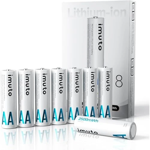 imuto Pilas AA 8 unidades de litio recargables 1,5 V (2500-IMU4AA)